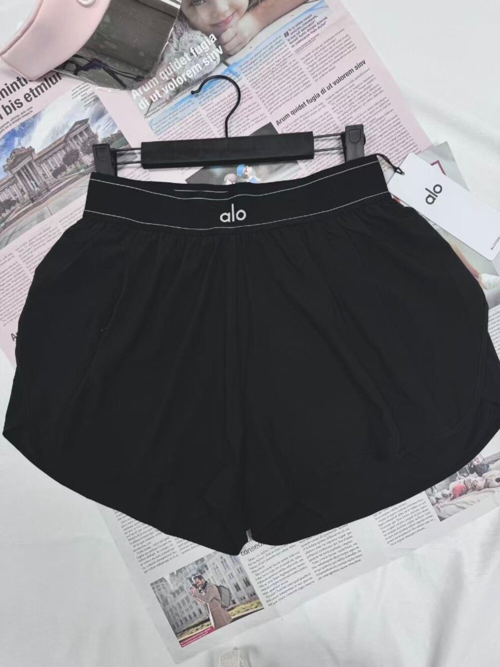NWT ALO Yoga Match Point Short Black 💥 Lightweight Tennis Shorts - Picture 2 of 8